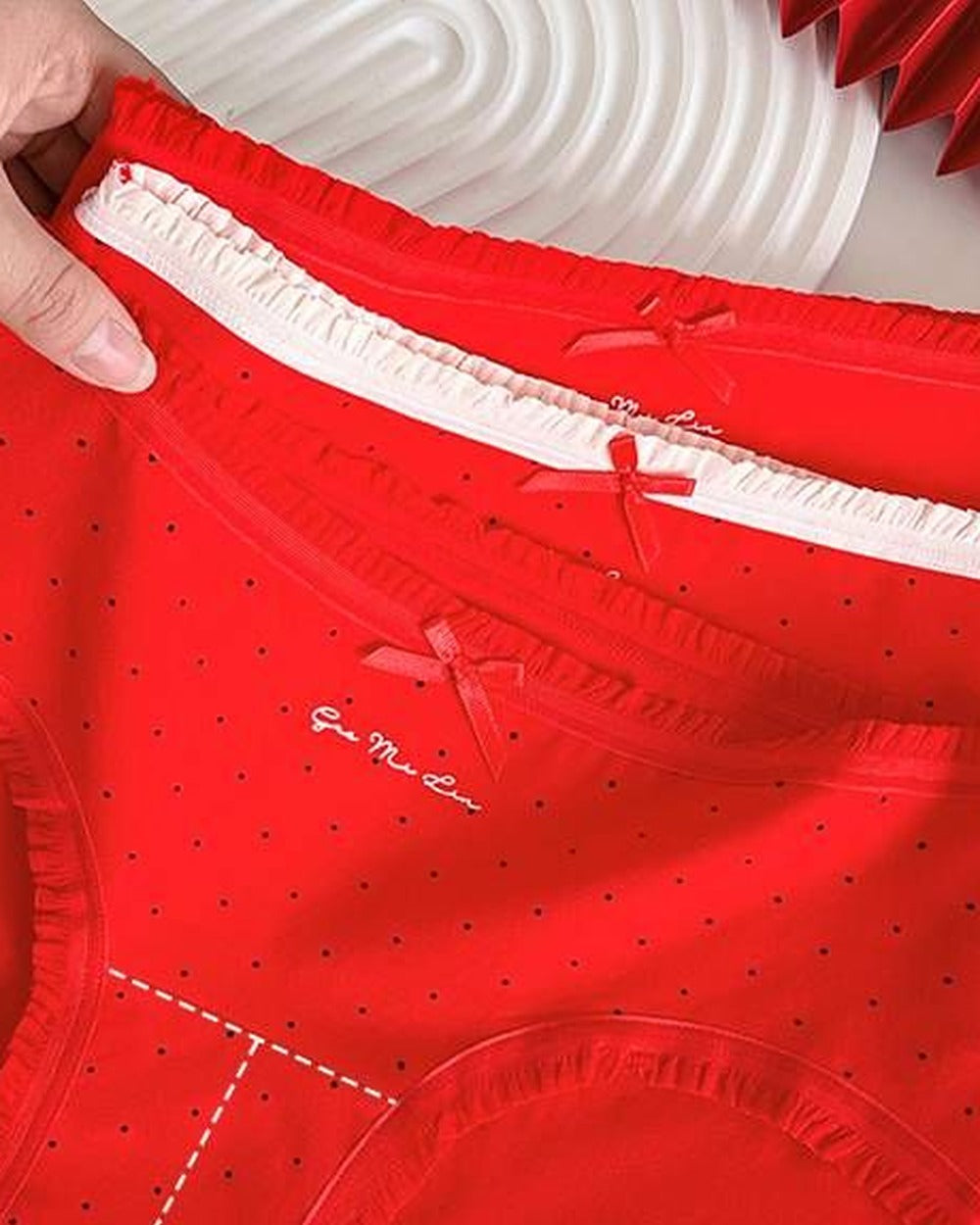 Low-Rise Cotton Red Briefs - Style 8865 clean Shopify uploaded image