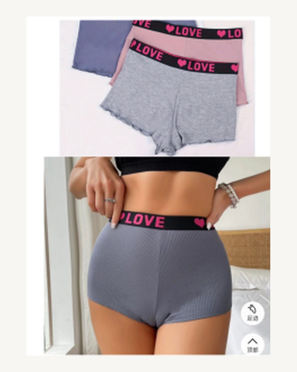 Mid-Rise Cotton Boyshort Briefs - Style K1377