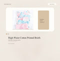 High-Waist Cotton Printed Briefs - Style 1686