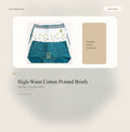 High-Waist Cotton Printed Briefs - Style 1679