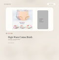 High-Waist Cotton Briefs - Style 1665-2