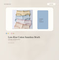 Low-Rise Cotton Seamless Briefs - Style 8292