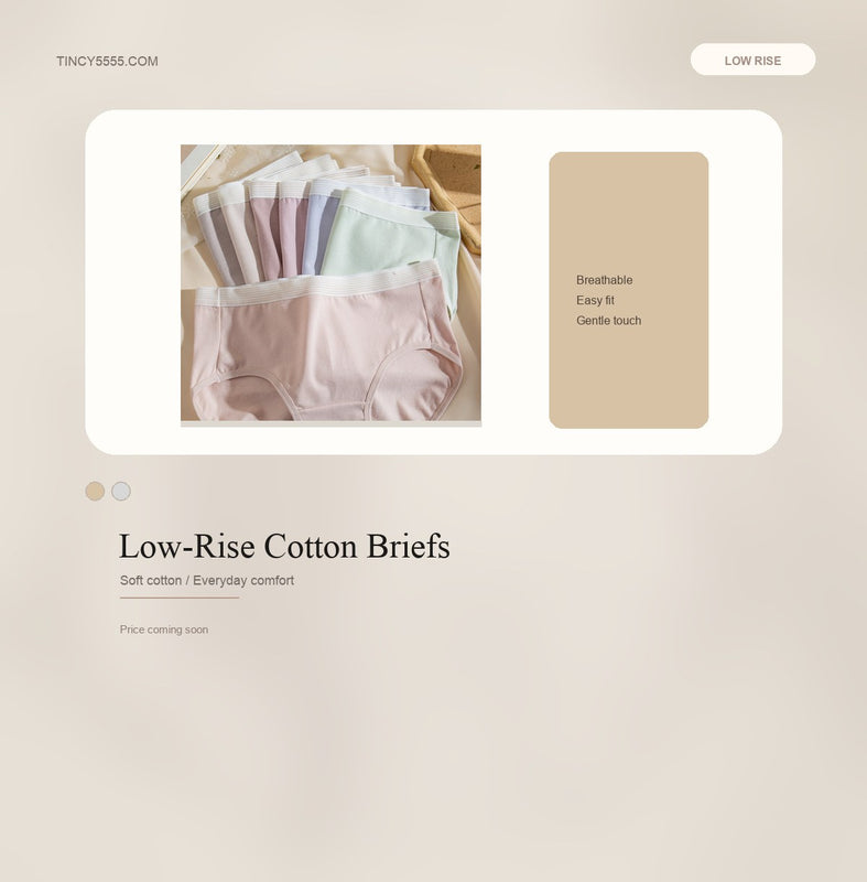 Low-Rise Cotton Briefs - Style 8196