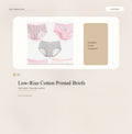 Low-Rise Cotton Printed Briefs - Style 1569