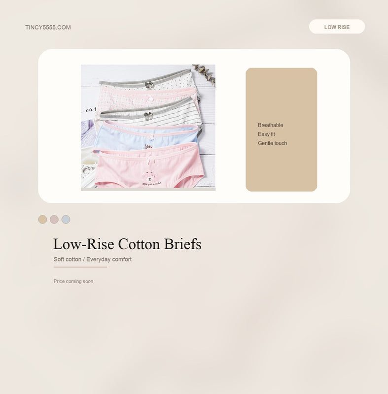 Low-Rise Cotton Briefs - Style 124