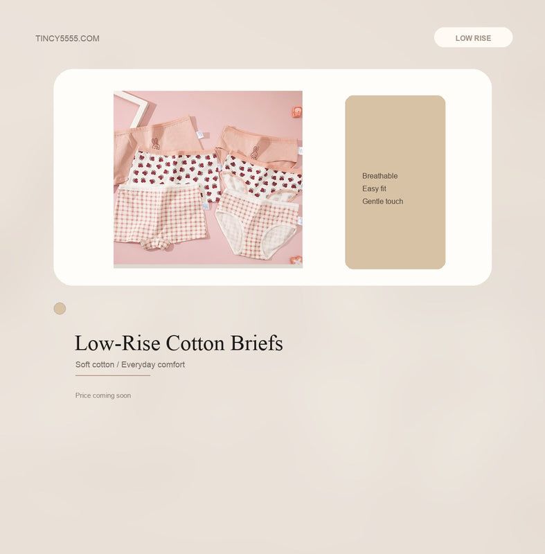 Low-Rise Cotton Briefs - Style 3001