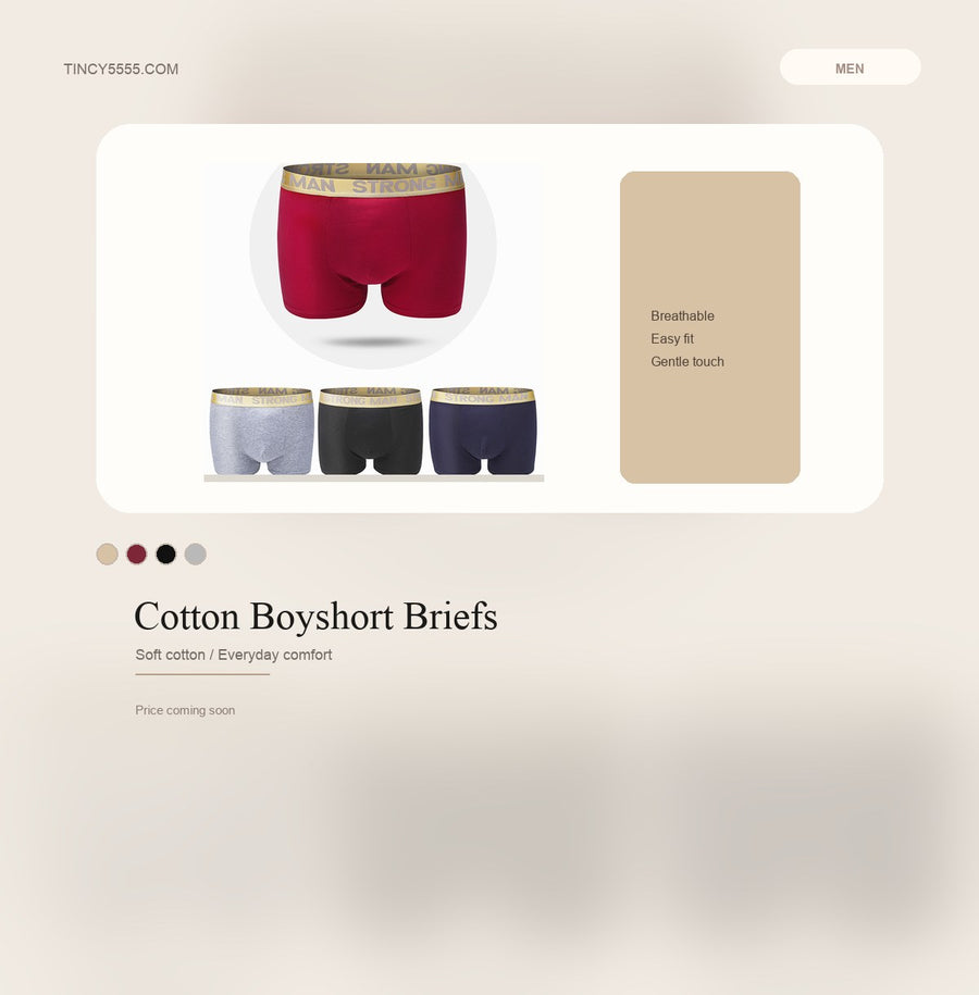Cotton Boyshort Briefs - Style 1907