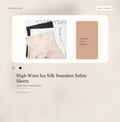 High-Waist Ice Silk Seamless Safety Shorts - Style 1360