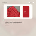High-Waist Cotton Red Briefs - Style 1641