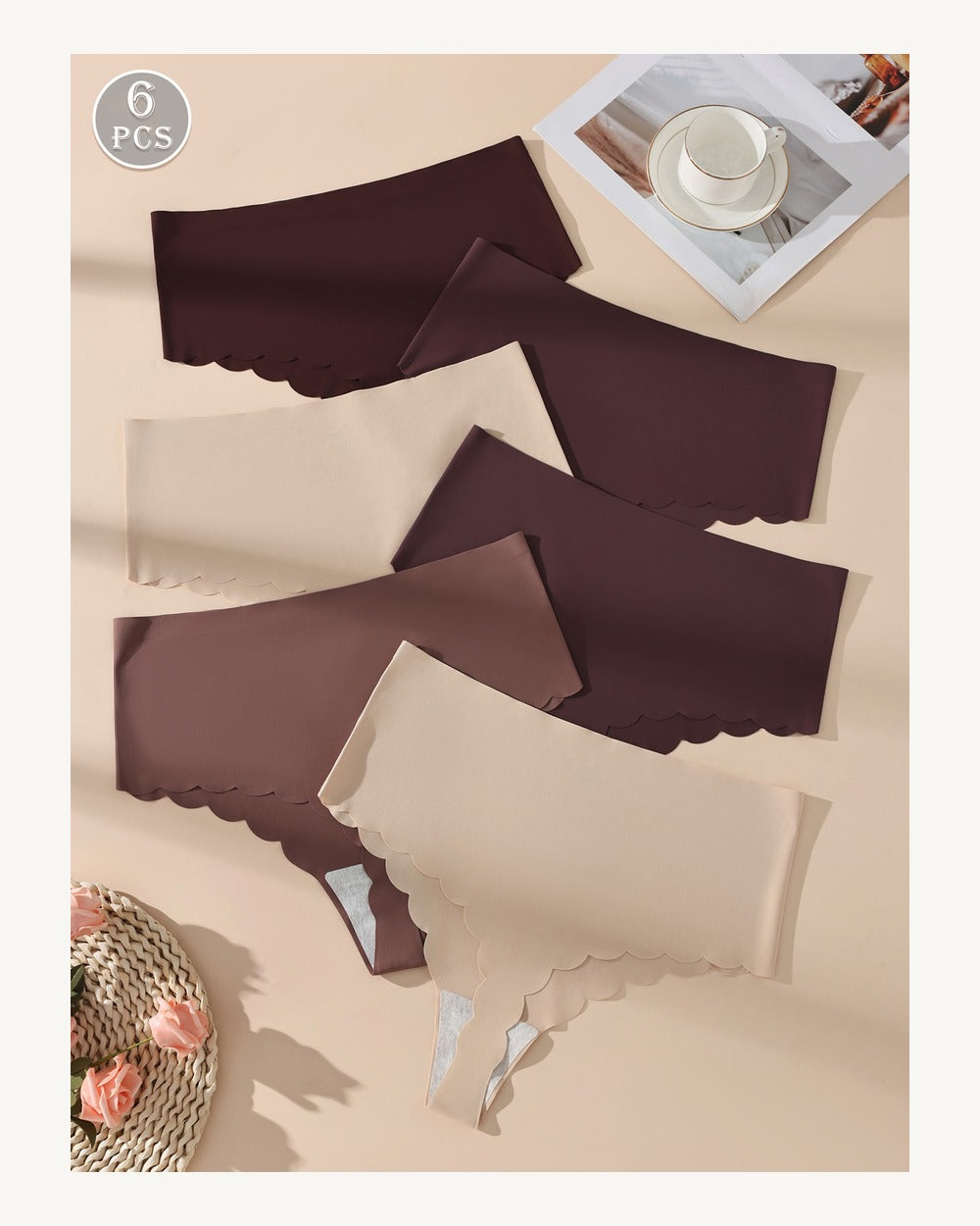 Mid-Rise Ice Silk Thong - Style K6334