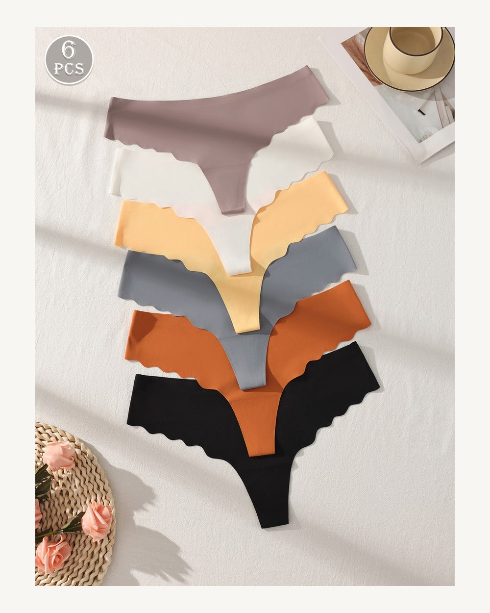 Mid-Rise Ice Silk Thong - Style K8340