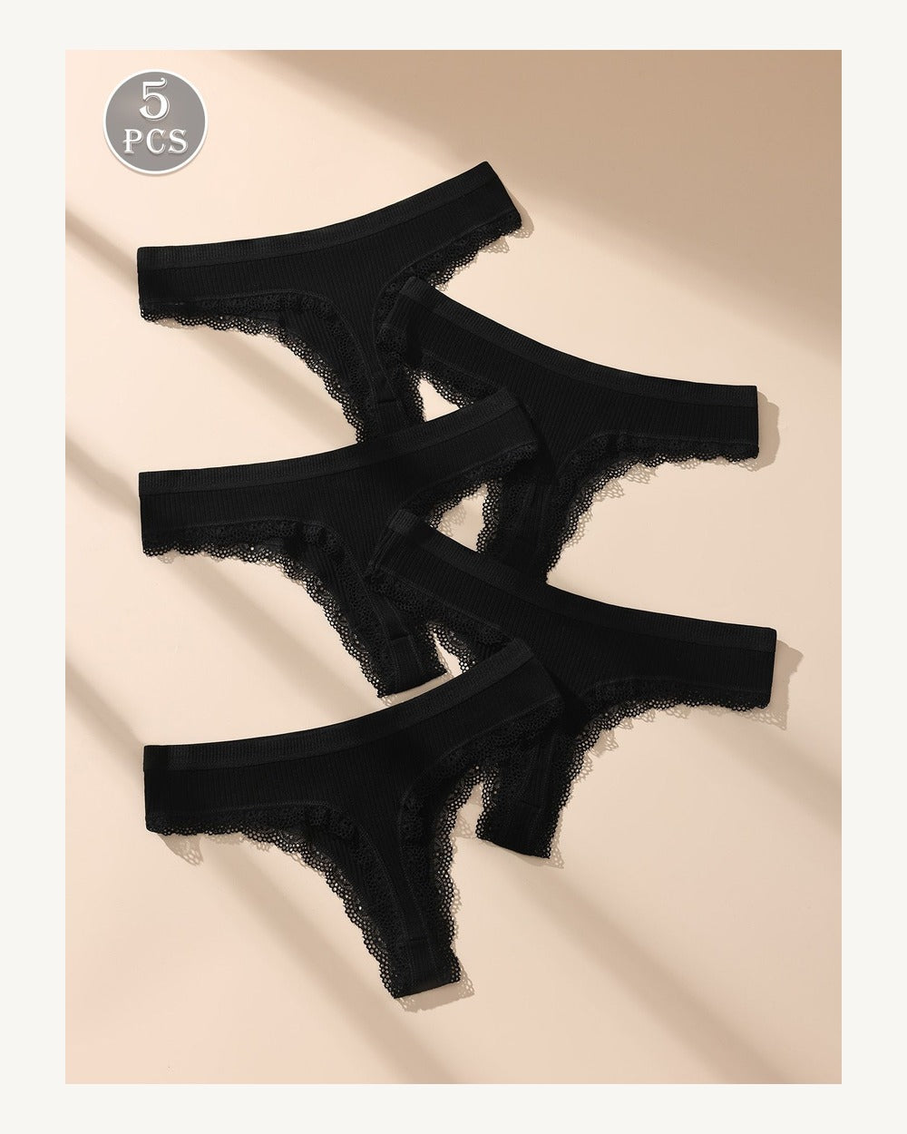 Mid-Rise Lace Thong - Style K8419
