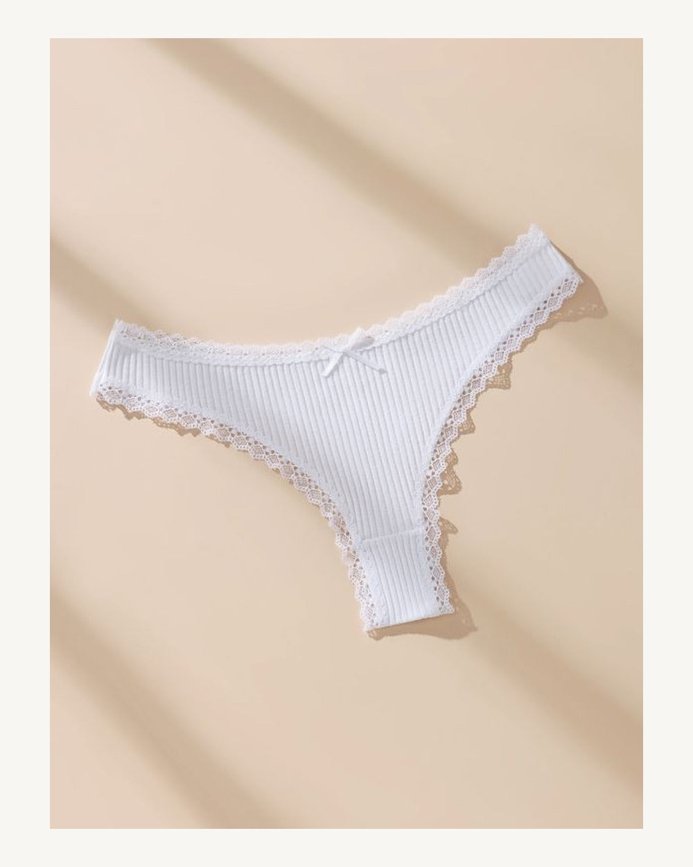 Mid-Rise Lace Thong - Style K8432