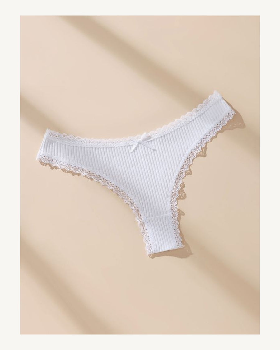 Mid-Rise Lace Thong - Style K8432