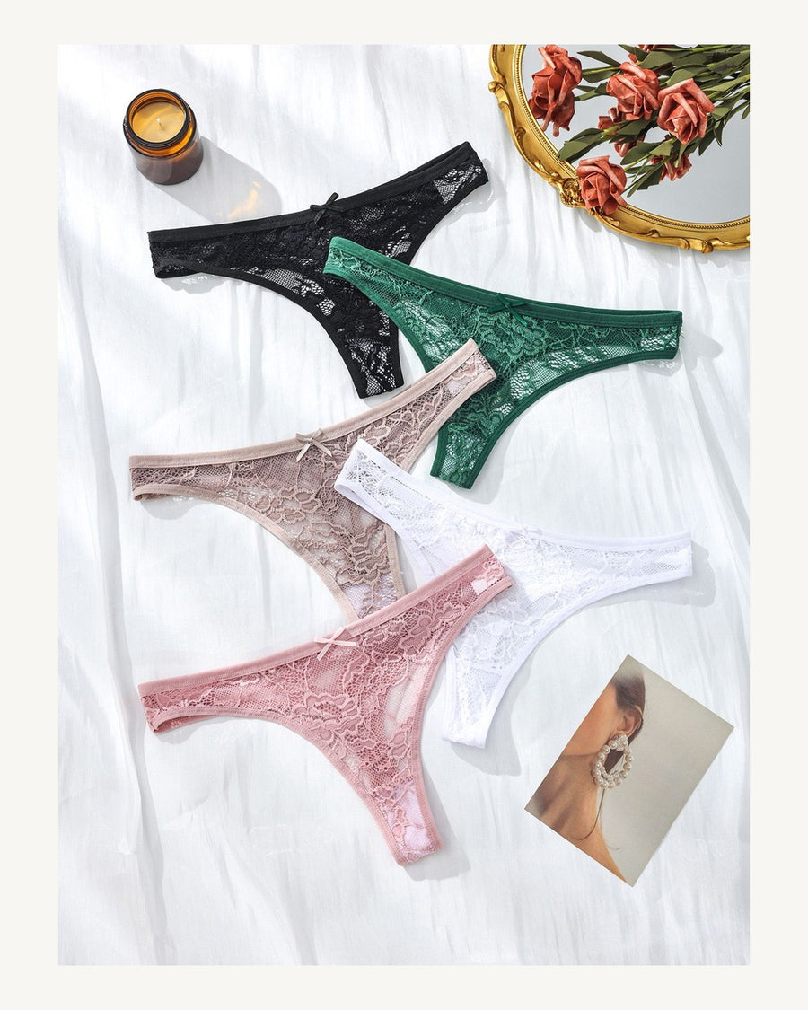 Low-Rise Lace Thong - Style K8436