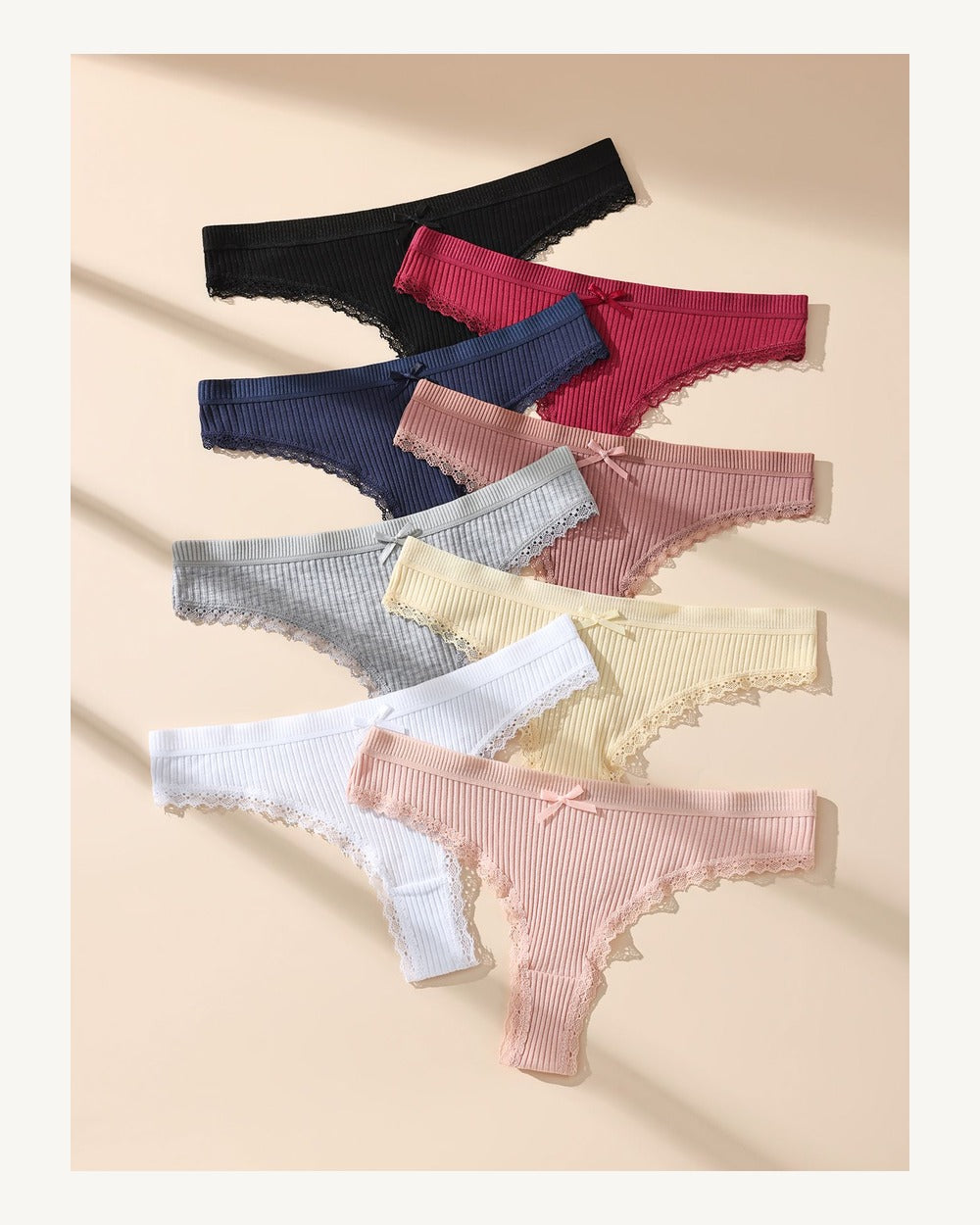 Mid-Rise Lace Thong - Style K8490